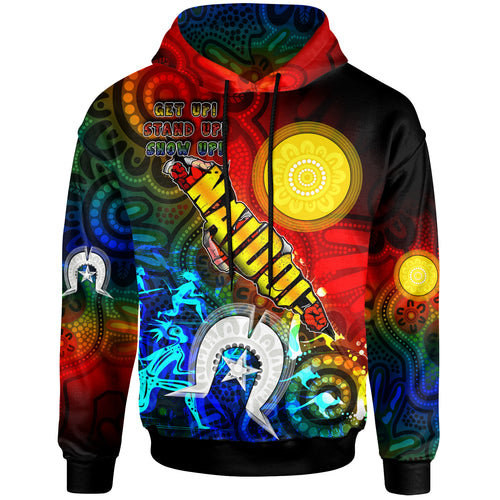 australia-naidoc-week-2023-hoodie-custom-naidoc-week-2023-aboriginal-inspired-dot-art-painting-with-hunting-get-up-stand-up-show-up-hoodie