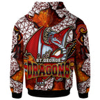 st-george-rugby-hoodie-custom-dragon-fire-rugby-with-aboriginal-art-personalised-player-and-number-hoodie