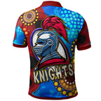 knights-rugby-polo-shirt-custom-knights-ball-australian-aboriginal-painting-personalised-player-and-number-polo-shirt