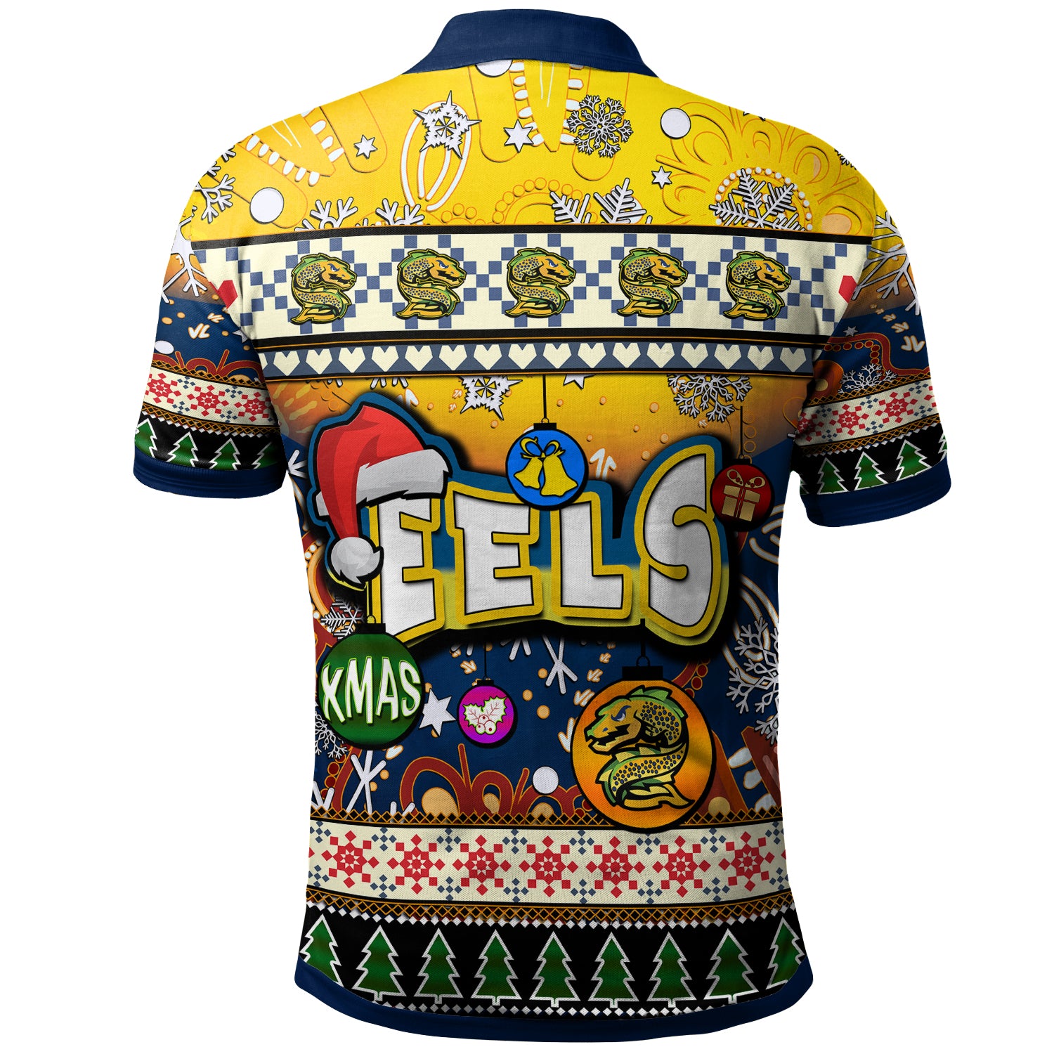 eels-rugby-christmas-polo-shirt-custom-xmas-eels-christmas-balls-snowflake-with-aboriginal-patterns-polo-shirt
