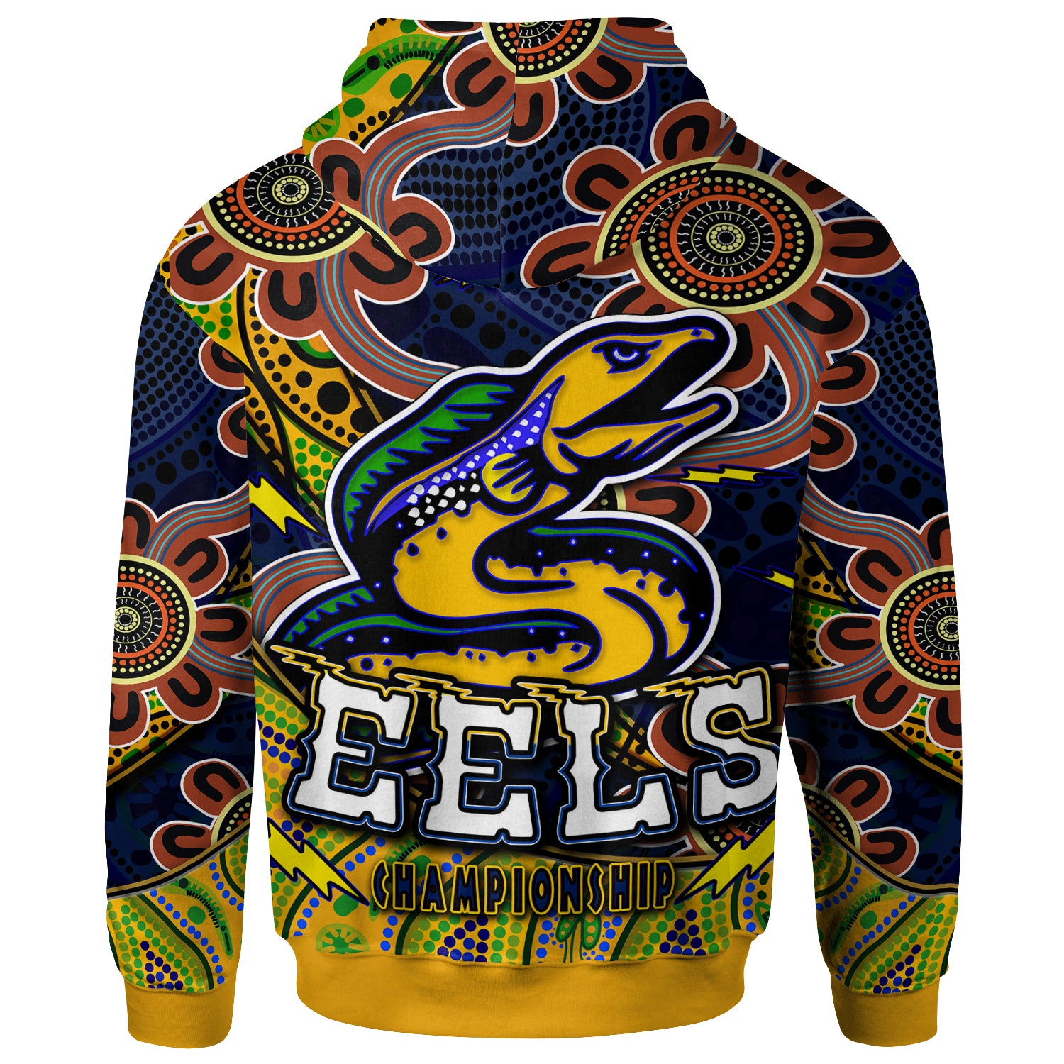 nrlw-eels-rugby-hoodie-custom-eels-womens-rugby-league-with-aboriginal-style-player-and-number-hoodie