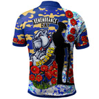 bulldogs-rugby-polo-shirt-custom-bulldogs-remembrance-day-with-red-poppy-polo-shirt