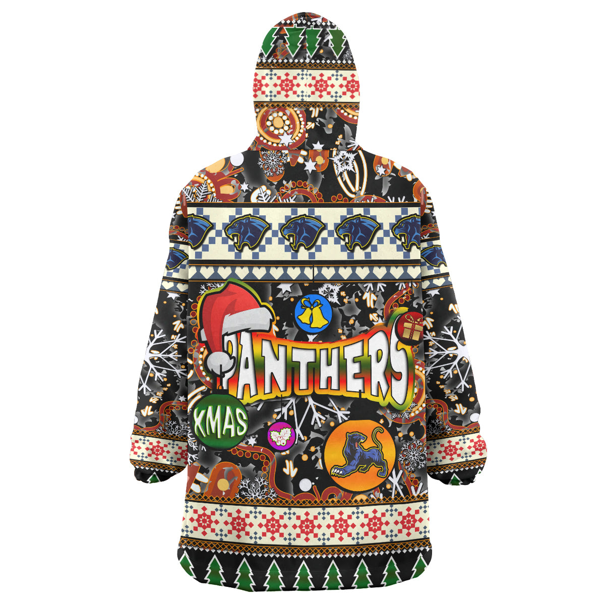 panthers-rugby-christmas-snug-hoodie-custom-xmas-panthers-christmas-balls-snowflake-with-aboriginal-patterns-wearable-blanket-hoodie
