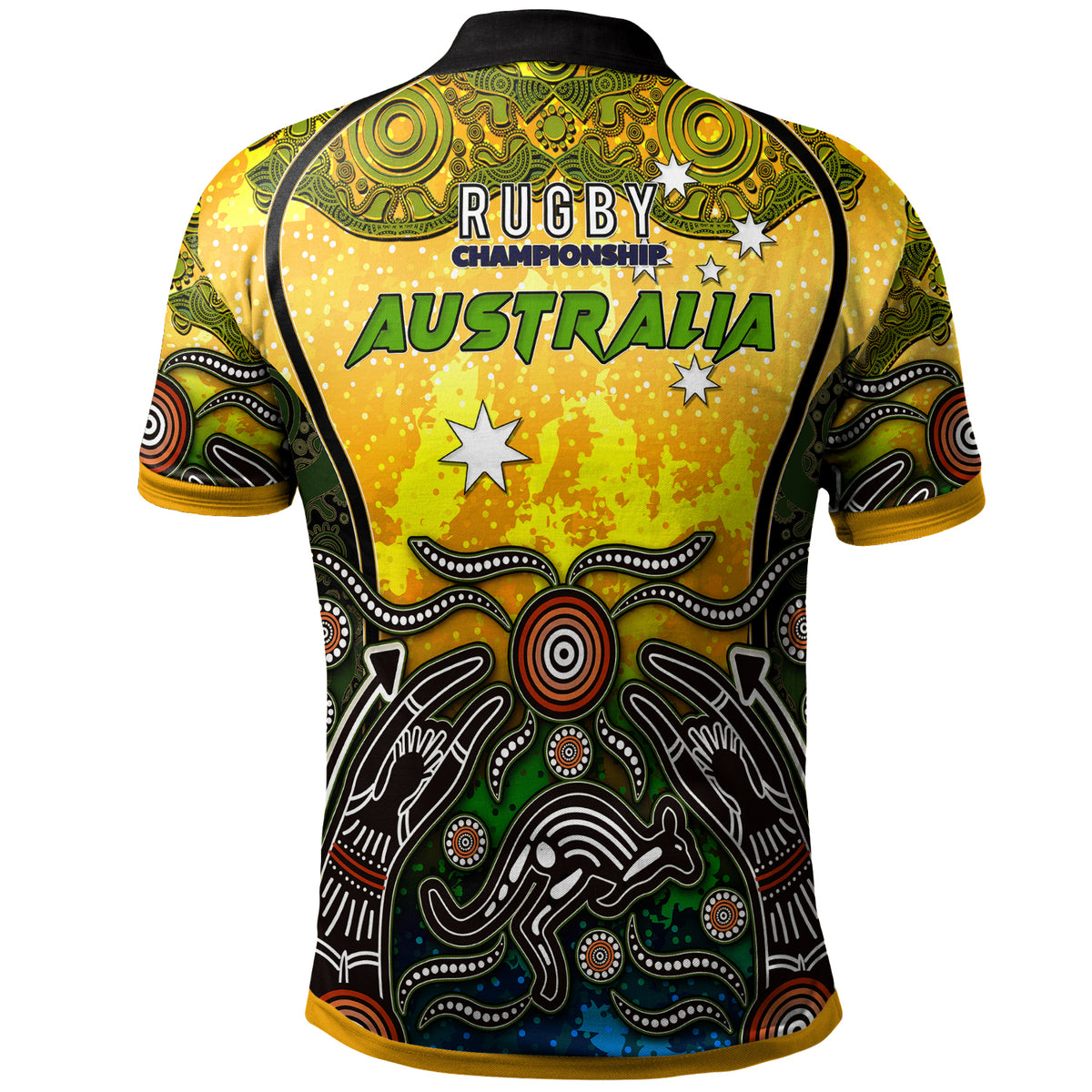 australian-rugby-sevens-mens-squad-polo-shirt-custom-australia-coat-of-arms-aboriginal-culture-personalised-player-and-number-polo-shirt