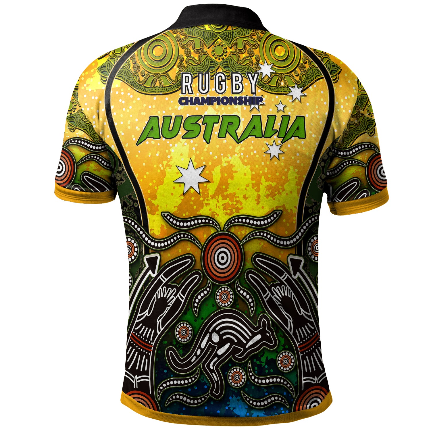 australian-rugby-sevens-mens-squad-polo-shirt-custom-australia-coat-of-arms-aboriginal-culture-personalised-player-and-number-polo-shirt