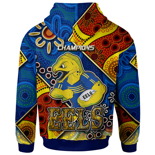 eels-rugby-hoodie-custom-eels-rugby-ball-with-aboriginal-art-personalised-player-and-number-hoodie