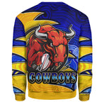 cowboys-rugby-sweatshirt-custom-bull-rugby-ball-with-aboriginal-style-pattern-personalised-playe-sweatshirt