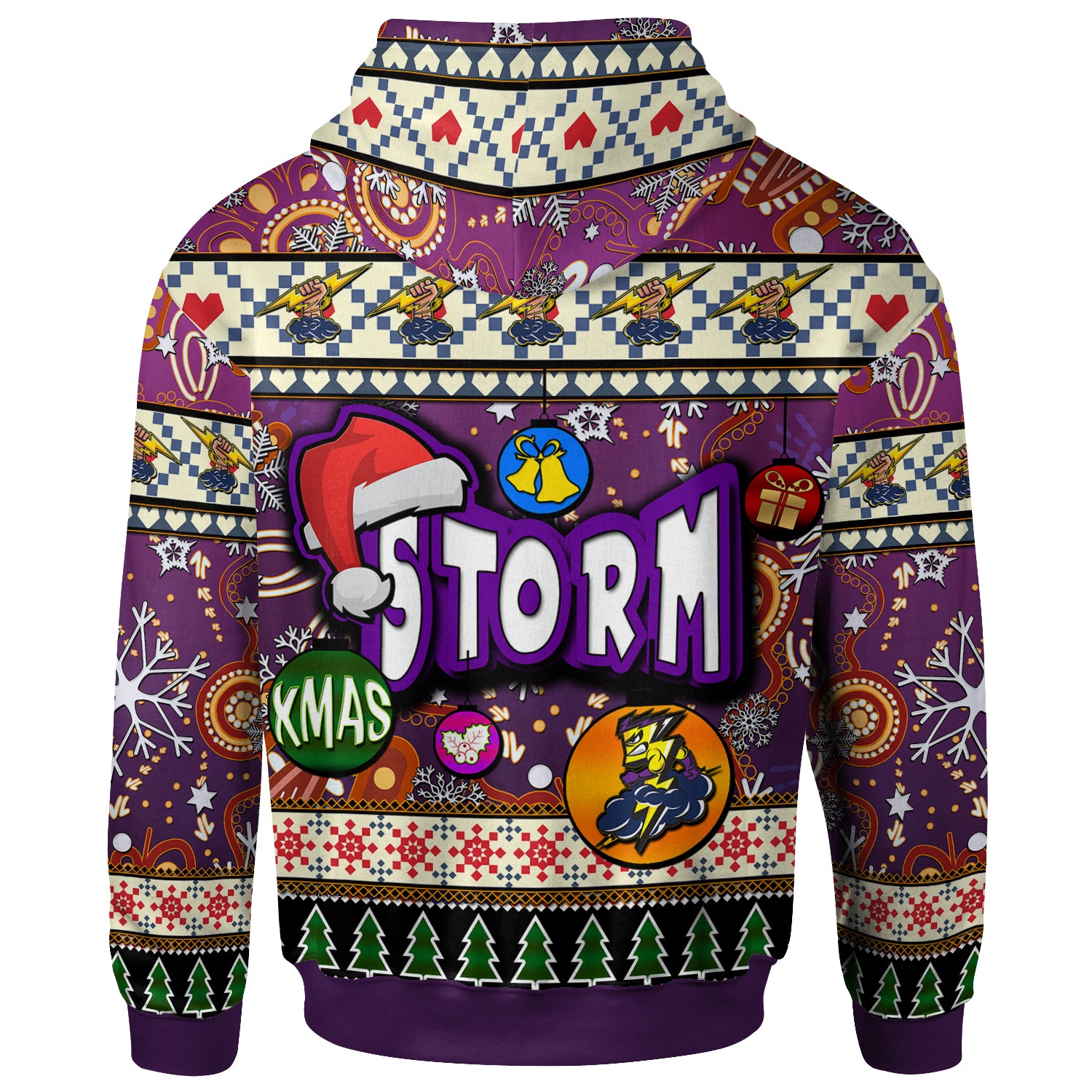 storm-rugby-christmas-hoodie-custom-xmas-storm-christmas-balls-snowflake-with-aboriginal-patterns-hoodie