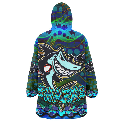 sharks-rugby-snug-hoodie-custom-sharks-rugby-with-fish-aboriginal-style-personalised-player-and-number-oodie-blanket