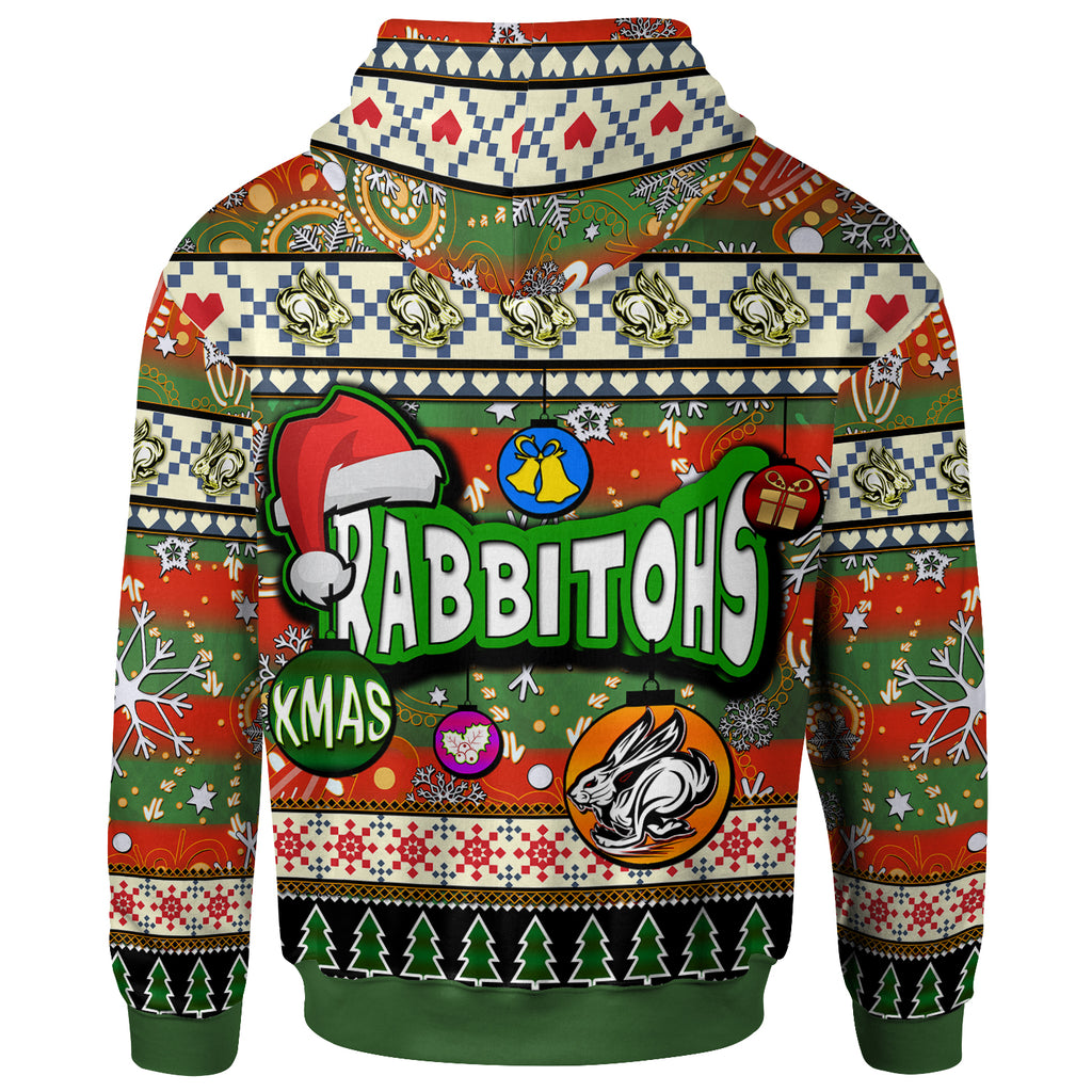 rabbitohs-rugby-christmas-hoodie-custom-xmas-rabbitohs-christmas-balls-snowflake-with-aboriginal-patterns-hoodie