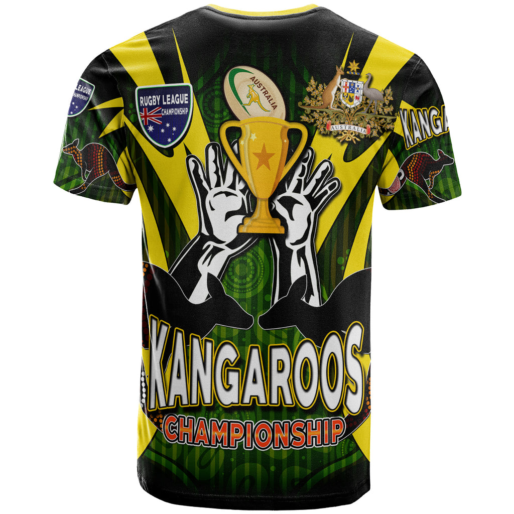 kangaroos-rugby-t-shirt-custom-kangaroo-rugby-league-coat-of-arms-aboriginal-culture-personalised-player-and-number-t-shirt