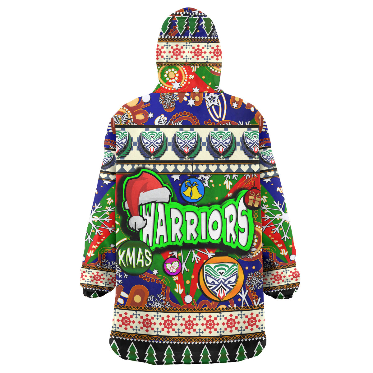 warriors-rugby-christmas-snug-hoodie-custom-xmas-warriors-christmas-balls-snowflake-with-aboriginal-patterns-wearable-blanket-hoodie