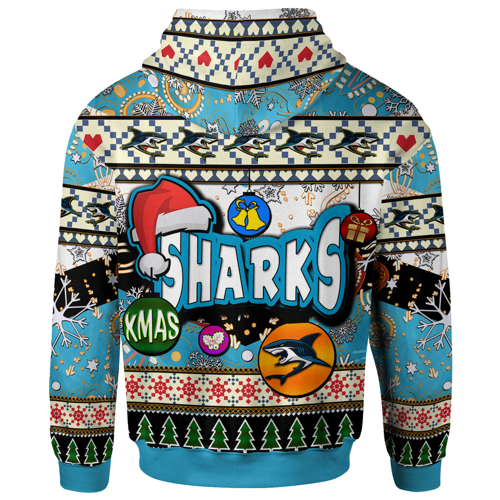 sharks-rugby-christmas-hoodie-custom-xmas-sharks-christmas-balls-snowflake-with-aboriginal-patterns-hoodie