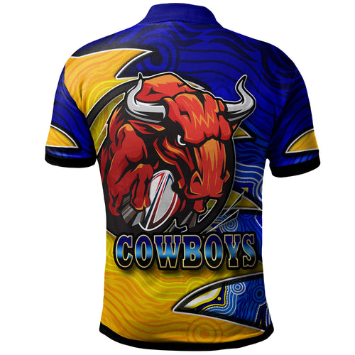cowboys-rugby-polo-shirt-custom-bull-rugby-ball-with-aboriginal-style-pattern-personalised-player-and-number-polo-shirt