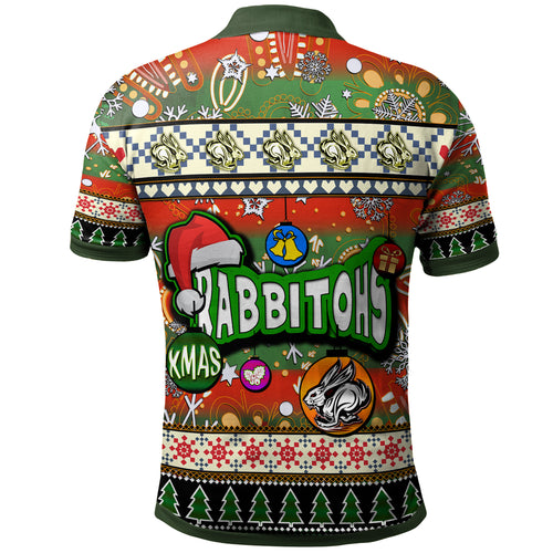 rabbitohs-rugby-christmas-polo-shirt-custom-xmas-rabbitohs-christmas-balls-snowflake-with-aboriginal-patterns-polo-shirt