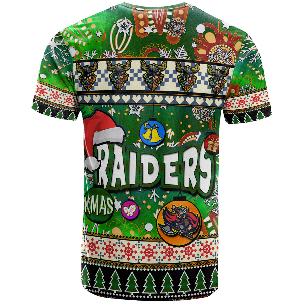raider-rugby-christmas-t-shirt-custom-xmas-raider-christmas-balls-snowflake-with-aboriginal-patterns-t-shirt