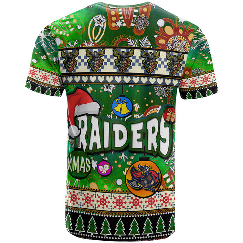 raider-rugby-christmas-t-shirt-custom-xmas-raider-christmas-balls-snowflake-with-aboriginal-patterns-t-shirt