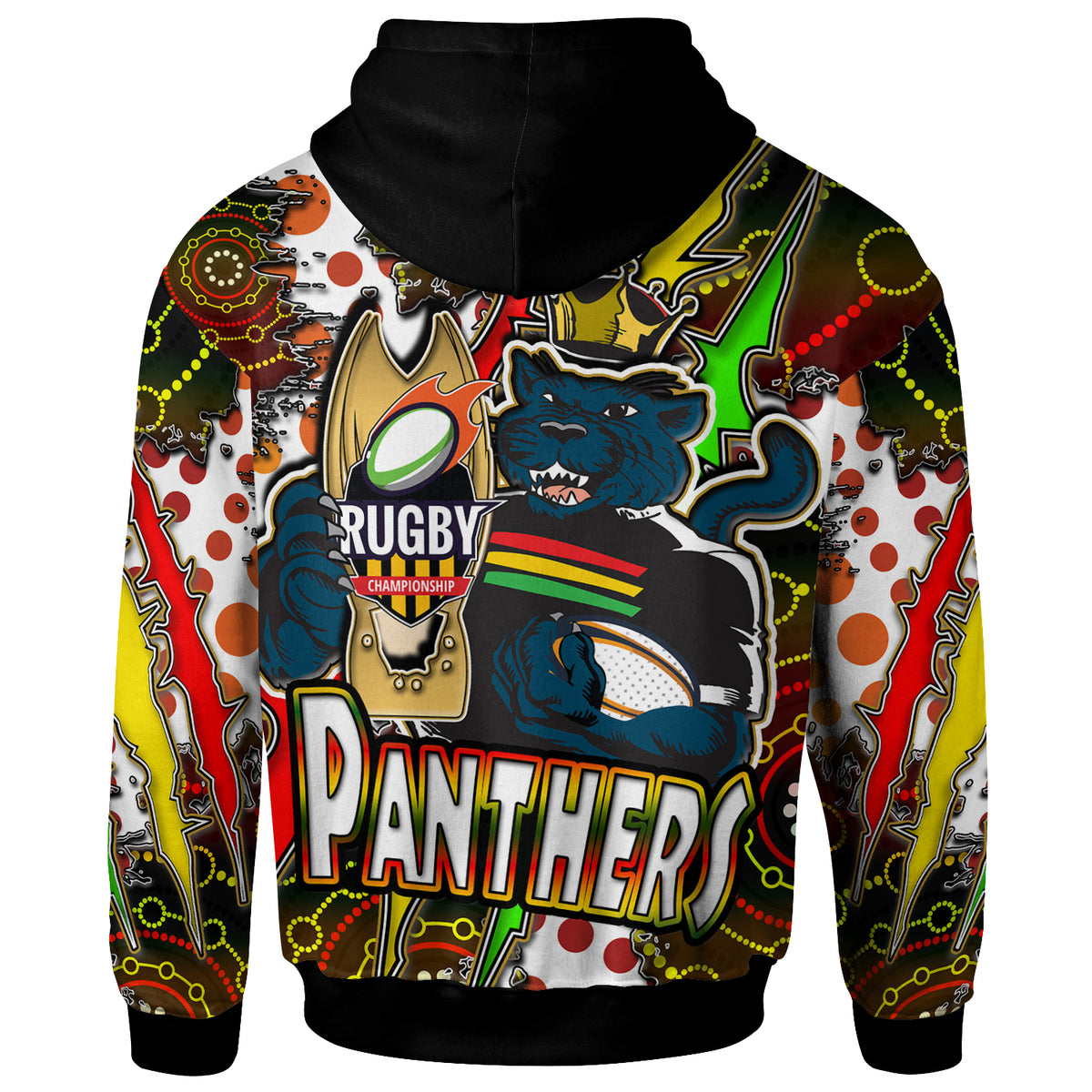 panthers-rugby-hoodie-custom-panthers-rugby-nrl-grand-final-aboriginal-art-personalised-player-and-number-hoodie