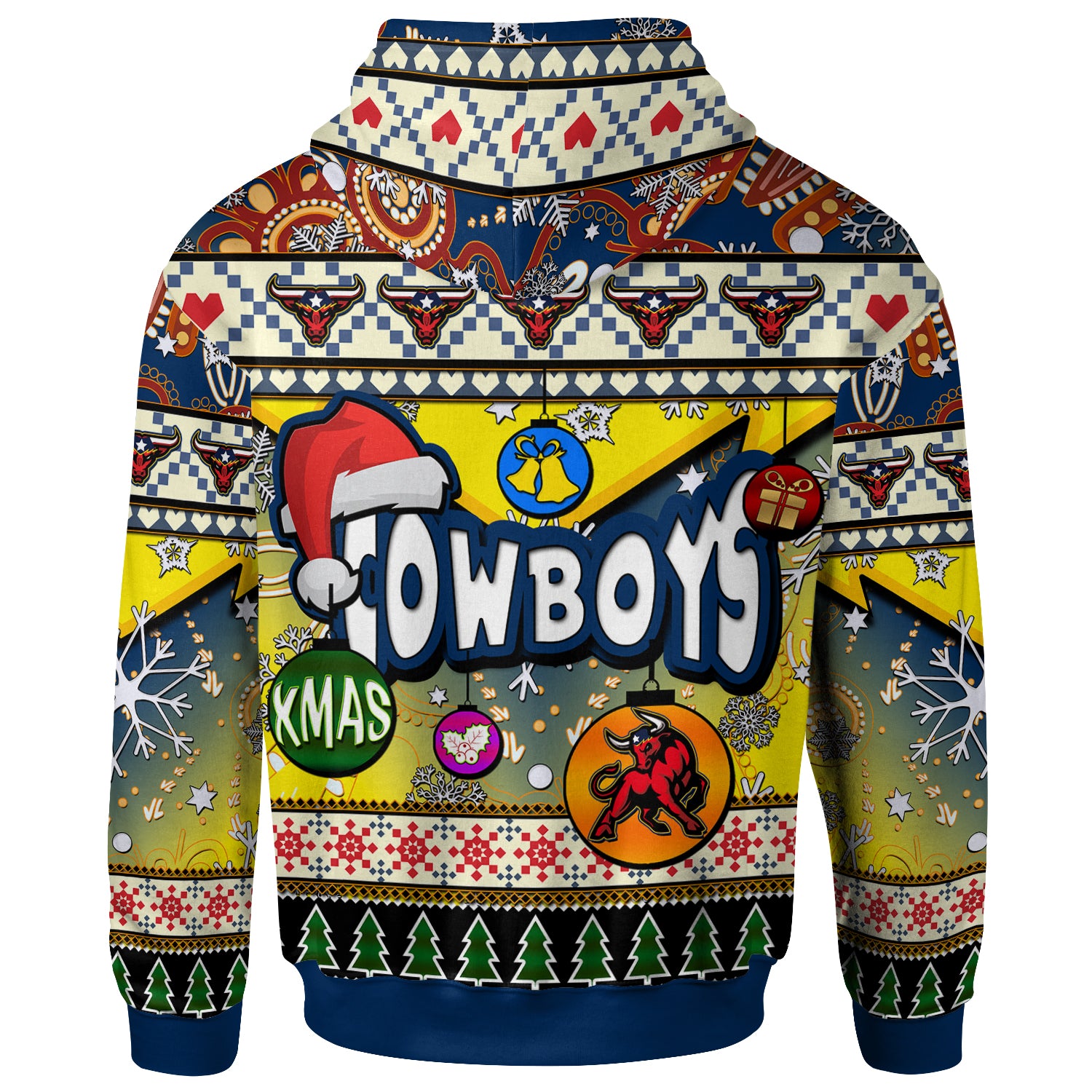cowboys-rugby-christmas-hoodie-custom-xmas-cowboys-christmas-balls-snowflake-with-aboriginal-patterns-hoodie