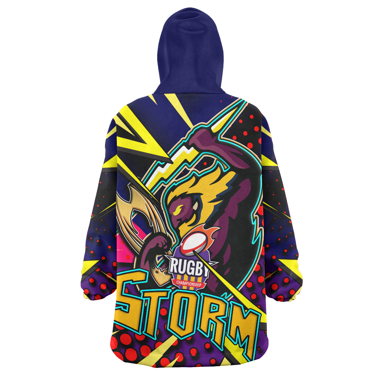 storm-rugby-snug-hoodie-custom-storm-and-thunder-rugby-nrl-grand-final-style-of-dot-background-personalised-player-and-number-oodie-blanket