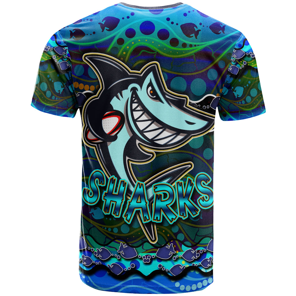 sharks-rugby-t-shirt-custom-sharks-rugby-with-fish-aboriginal-style-personalised-player-and-number-t-shirt