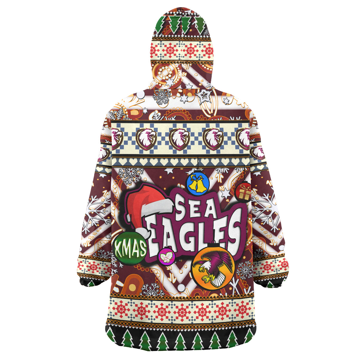 sea-eagle-rugby-christmas-snug-hoodie-custom-xmas-sea-eagle-christmas-balls-snowflake-with-aboriginal-patterns-wearable-blanket-hoodie
