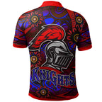 nrlw-knights-rugby-polo-shirt-custom-knights-womens-rugby-league-aboriginal-style-player-and-number-woman-polo-shirt