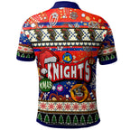 knights-rugby-christmas-polo-shirt-custom-xmas-knights-christmas-balls-snowflake-with-aboriginal-patterns-polo-shirt