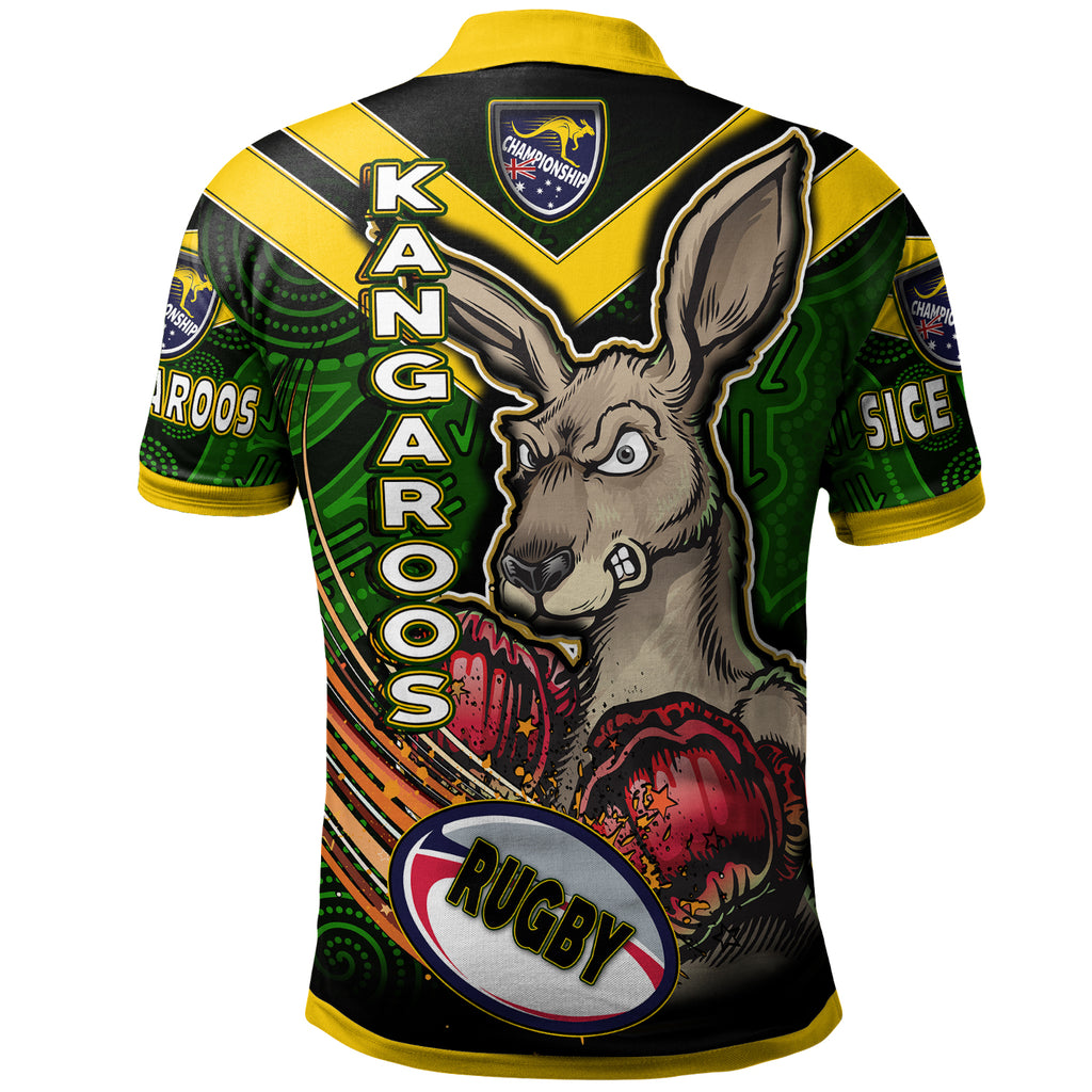 kangaroos-rugby-polo-shirt-custom-kangaroo-rugby-league-sport-style-aboriginal-culture-personalised-player-and-number-polo-shirt