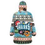 sharks-rugby-christmas-snug-hoodie-custom-xmas-sharks-christmas-balls-snowflake-with-aboriginal-patterns-wearable-blanket-hoodie