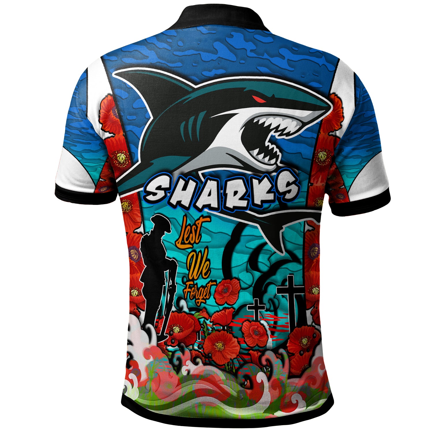 sharks-rugby-polo-shirt-custom-sharks-lest-we-forget-and-poppies-polo-shirt
