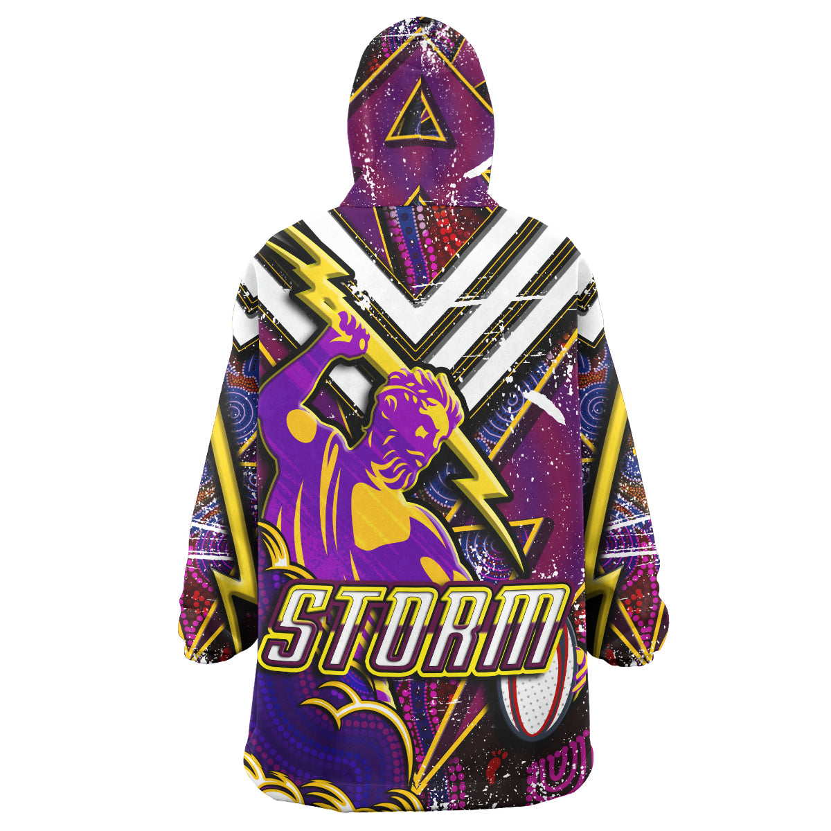 storm-rugby-snug-hoodie-custom-storm-and-thunder-aboriginal-style-of-dot-background-personalised-player-and-number-oodie-blanket