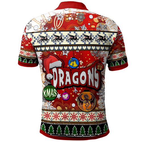st-george-rugby-christmas-polo-shirt-custom-xmas-dragon-christmas-balls-snowflake-with-aboriginal-patterns-polo-shirt