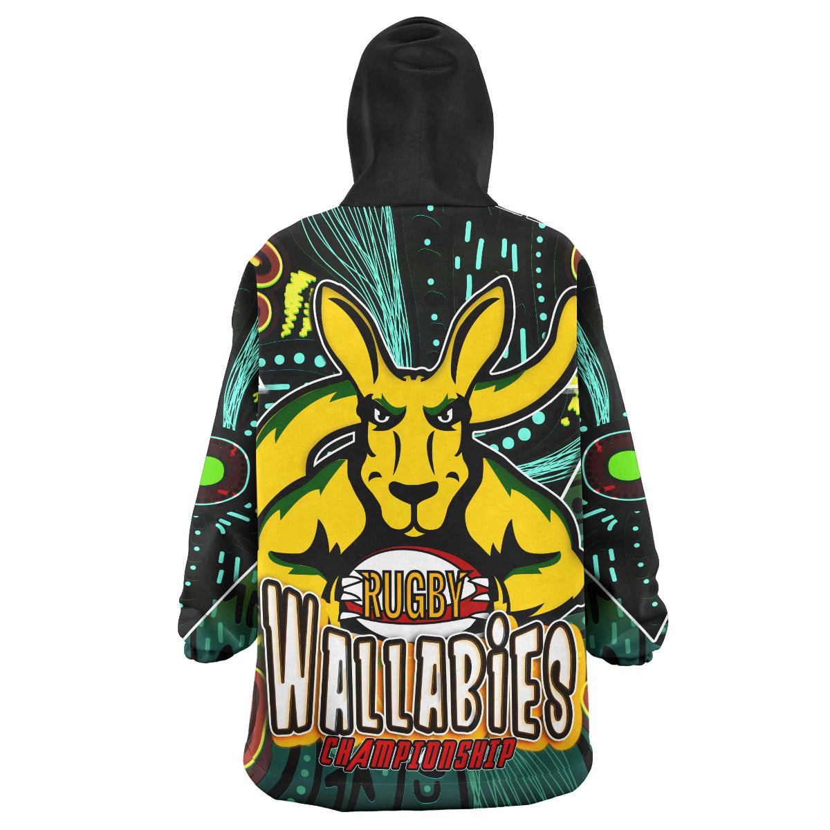 wallabies-rugby-snug-hoodie-custom-kangaroo-rugby-championship-sport-aboriginal-culture-personalised-player-and-number-oodie-blanket