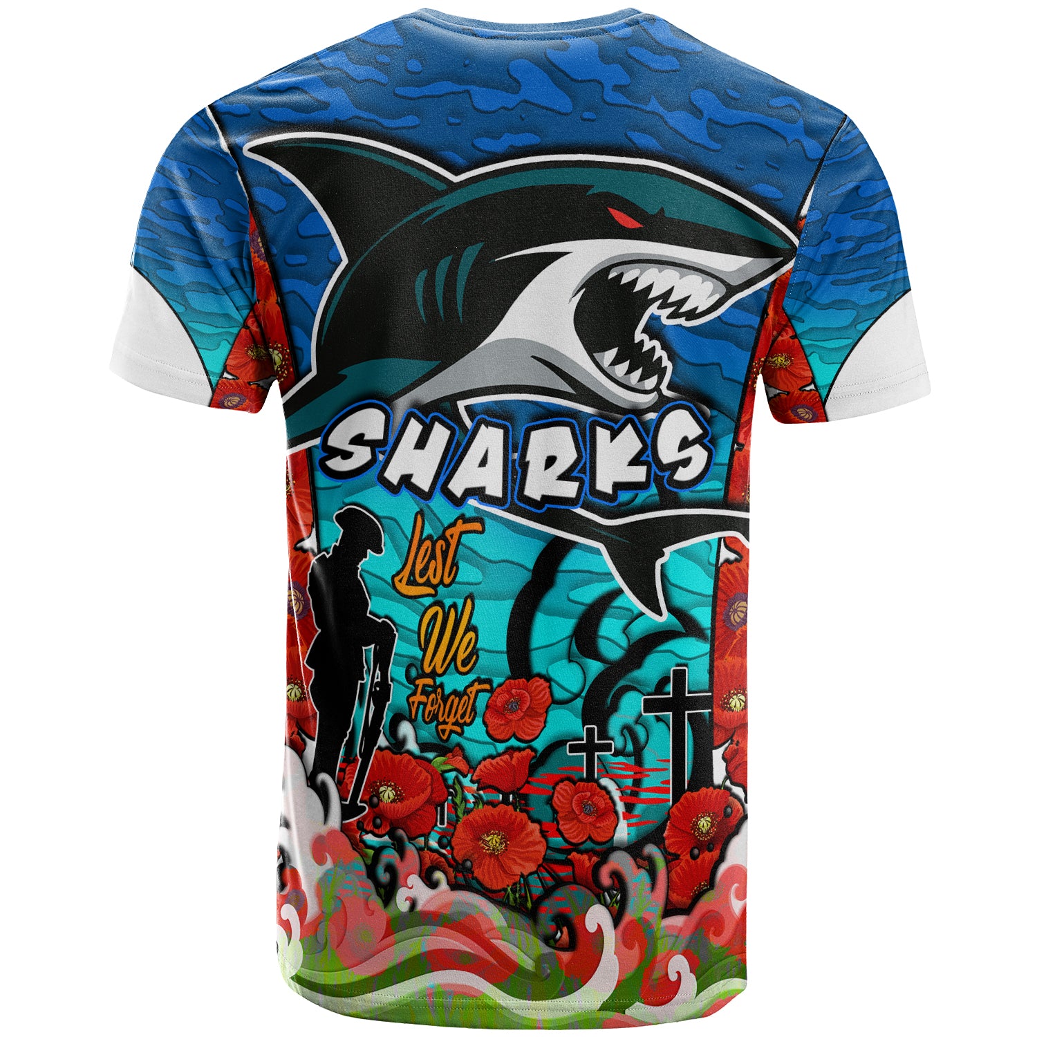 sharks-rugby-t-shirt-custom-sharks-lest-we-forget-and-poppies-t-shirt