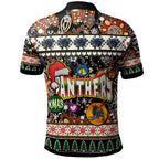 panthers-rugby-christmas-polo-shirt-custom-xmas-panthers-christmas-balls-snowflake-with-aboriginal-patterns-polo-shirt