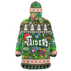 raider-rugby-christmas-snug-hoodie-custom-xmas-raider-christmas-balls-snowflake-with-aboriginal-patterns-wearable-blanket-hoodie