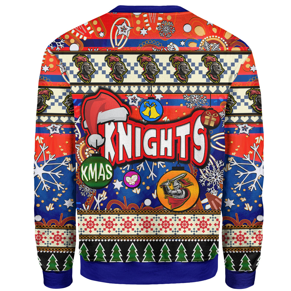 knights-rugby-christmas-sweatshirt-custom-xmas-knights-christmas-balls-snowflake-with-aboriginal-patterns-sweatshirt
