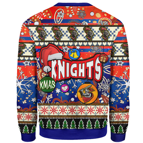 knights-rugby-christmas-sweatshirt-custom-xmas-knights-christmas-balls-snowflake-with-aboriginal-patterns-sweatshirt