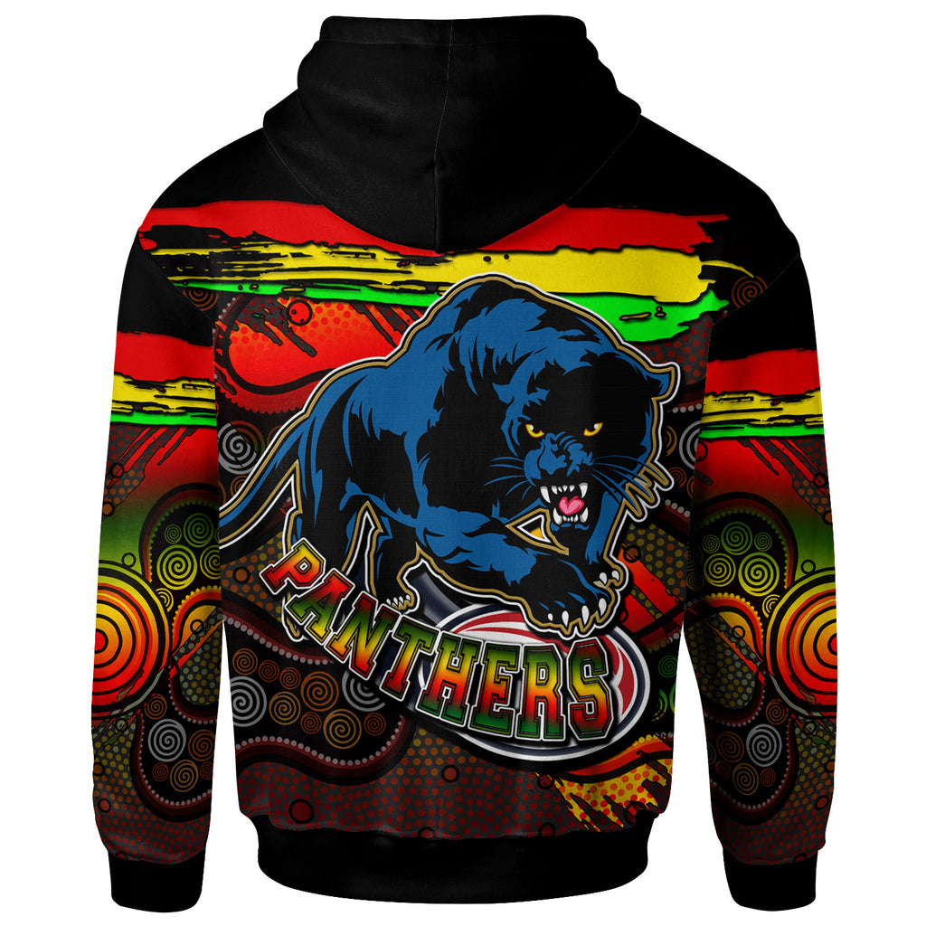 panthers-rugby-hoodie-custom-panther-with-aboriginal-style-of-dot-painting-personalised-player-and-number-hoodie