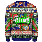 warriors-rugby-christmas-sweatshirt-custom-xmas-warriors-christmas-balls-snowflake-with-aboriginal-patterns-sweatshirt