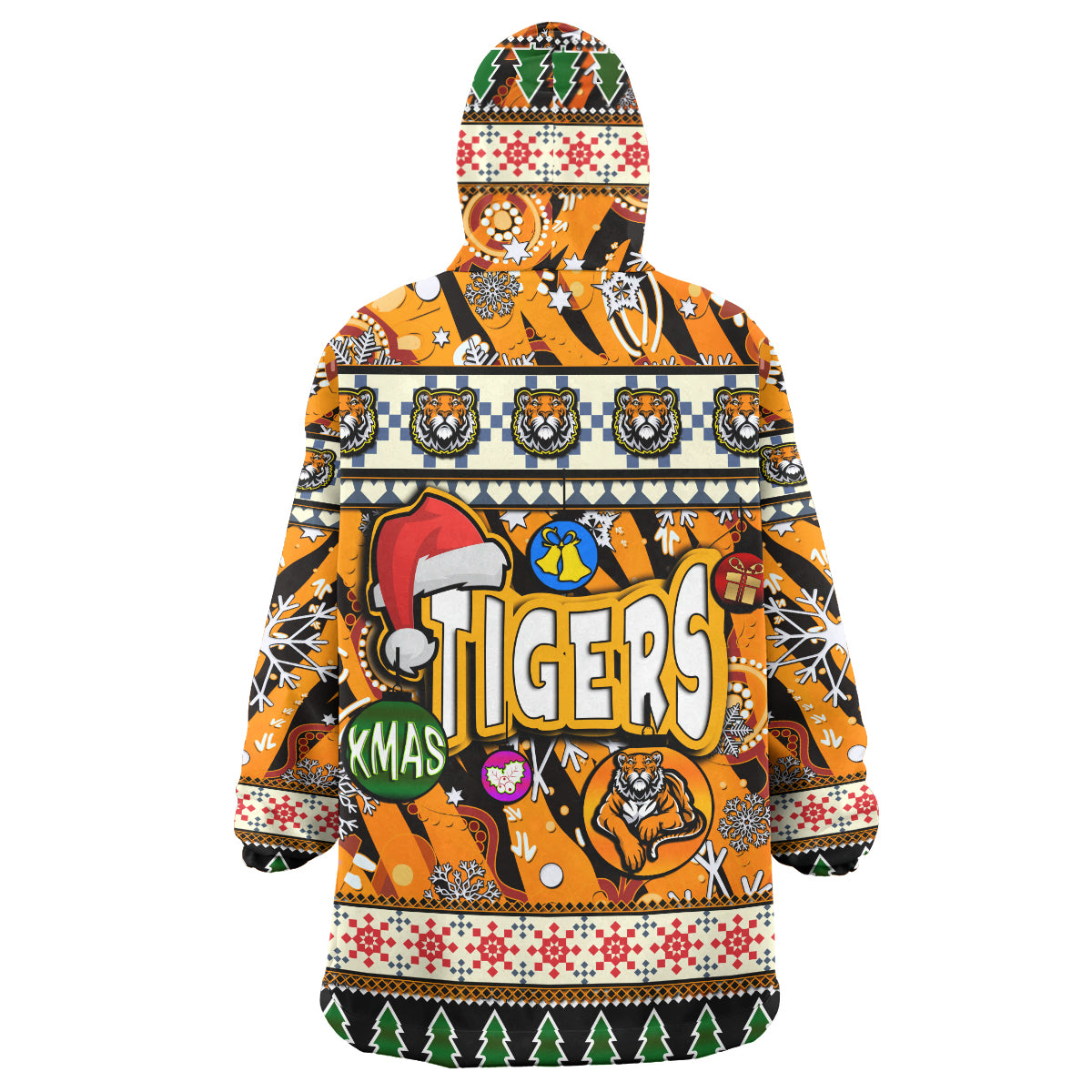 tigers-rugby-christmas-snug-hoodie-custom-xmas-tigers-christmas-balls-snowflake-with-aboriginal-patterns-wearable-blanket-hoodie