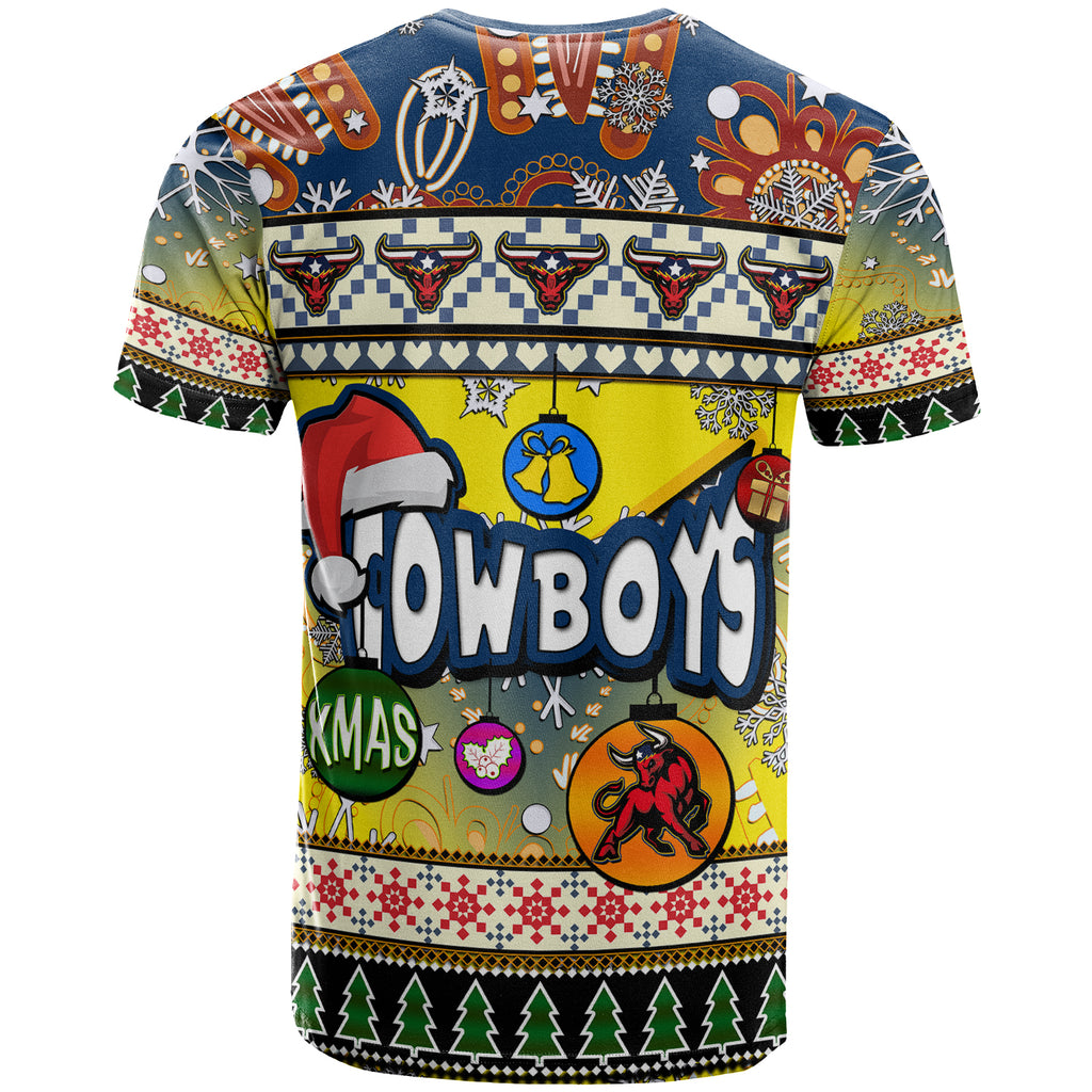 cowboys-rugby-christmas-t-shirt-custom-xmas-cowboys-christmas-balls-snowflake-with-aboriginal-patterns-t-shirt