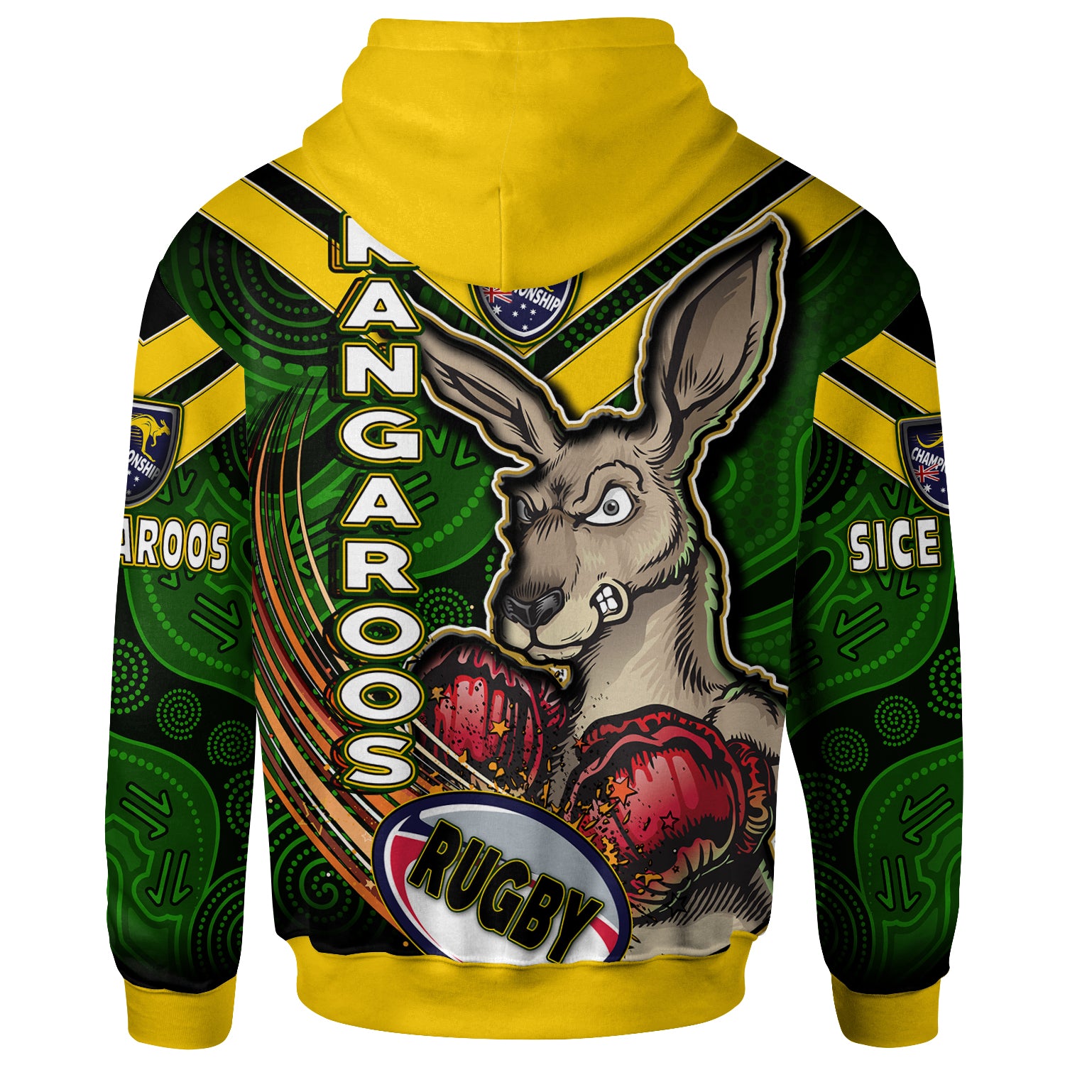 kangaroos-rugby-hoodie-custom-kangaroo-rugby-league-sport-style-aboriginal-culture-personalised-player-and-number-hoodie