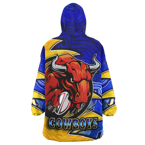 cowboys-rugby-snug-hoodie-custom-bull-rugby-ball-with-aboriginal-style-pattern-personalised-player-and-number-oodie-blanket
