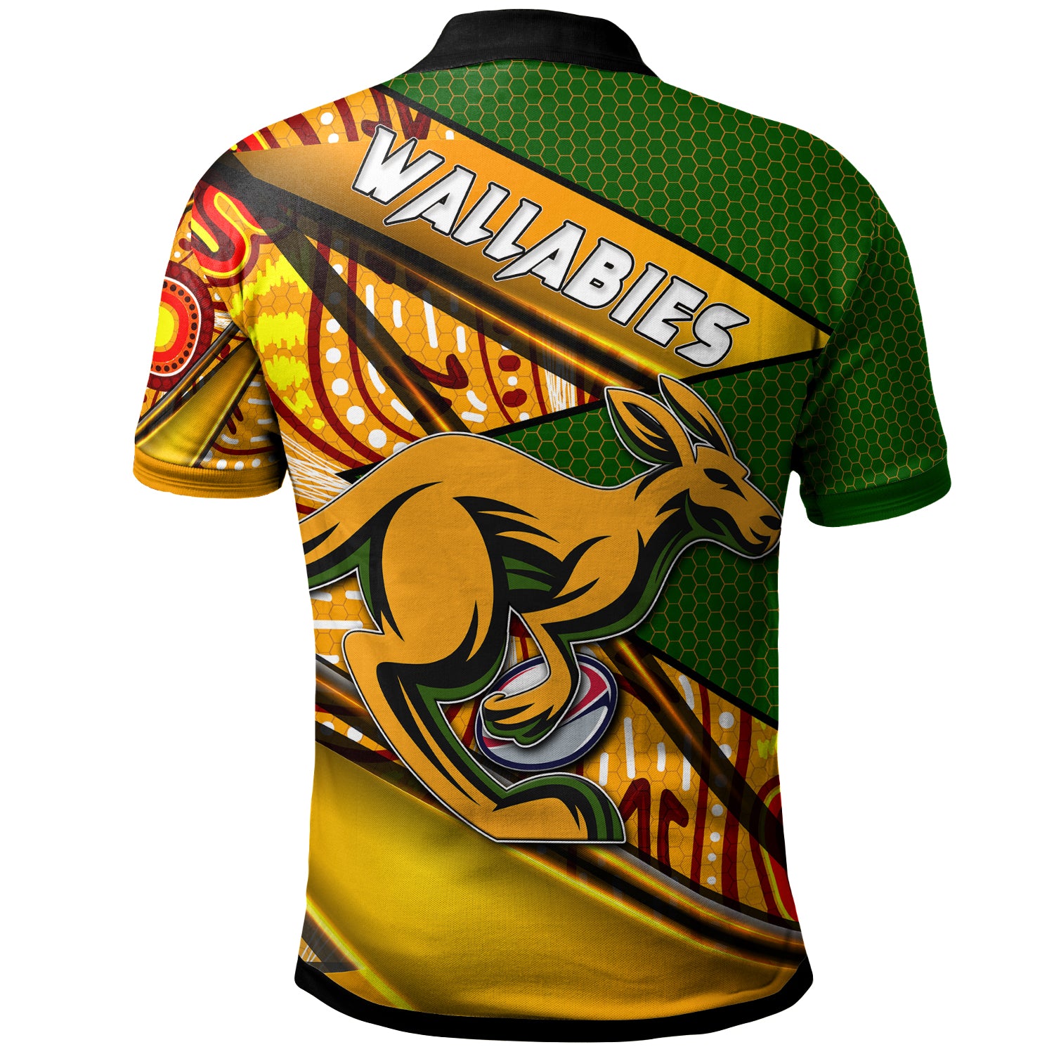 wallabies-rugby-polo-shirt-custom-kangaroo-rugby-ball-rugby-championship-personalised-player-and-number-polo-shirt