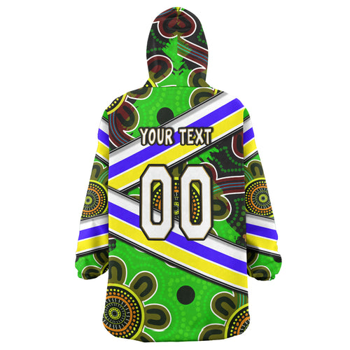 raiders-rugby-snug-hoodie-custom-raiders-with-rugby-ball-aboriginal-art-personalised-player-and-number-oodie-blanket