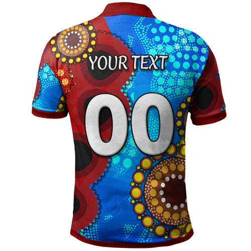knights-rugby-polo-shirt-custom-knights-ball-australian-aboriginal-painting-personalised-player-and-number-polo-shirt