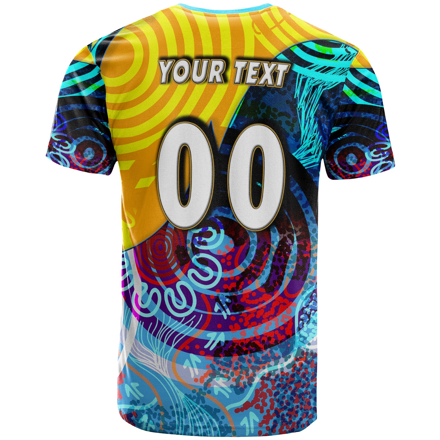 nrlw-titans-rugby-t-shirt-custom-titans-womens-rugby-league-aboriginal-dot-painting-player-and-number-woman-t-shirt