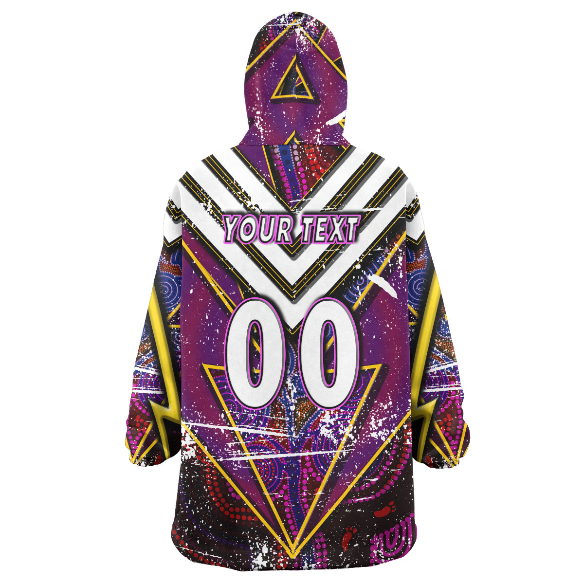 storm-rugby-snug-hoodie-custom-storm-and-thunder-aboriginal-style-of-dot-background-personalised-player-and-number-oodie-blanket